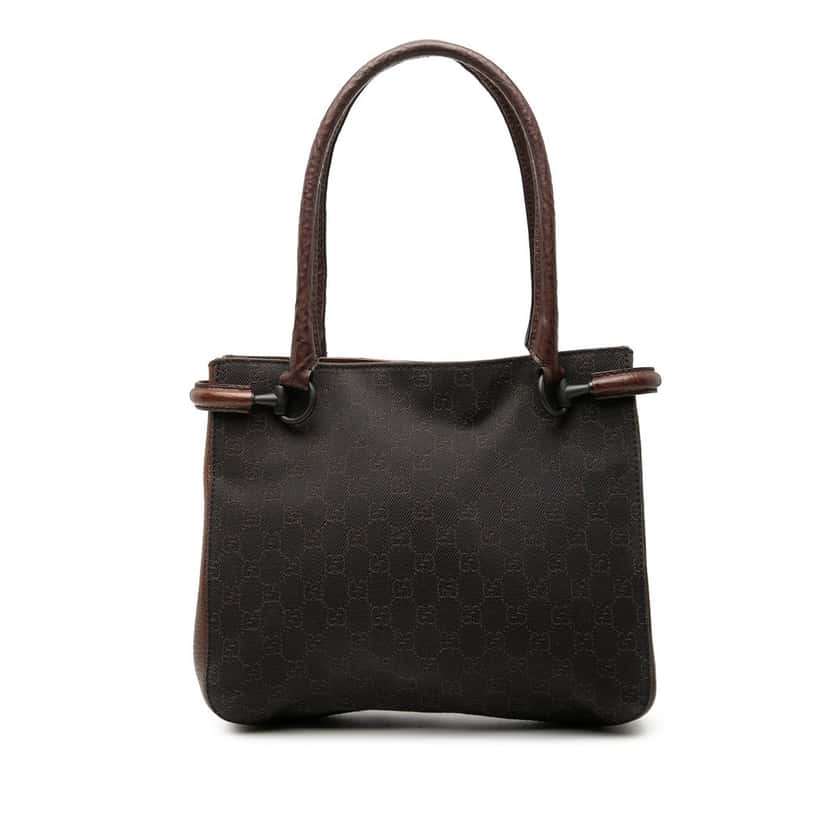 Gucci GG Denim Shoulder Bag Brown Very good condition - Front View