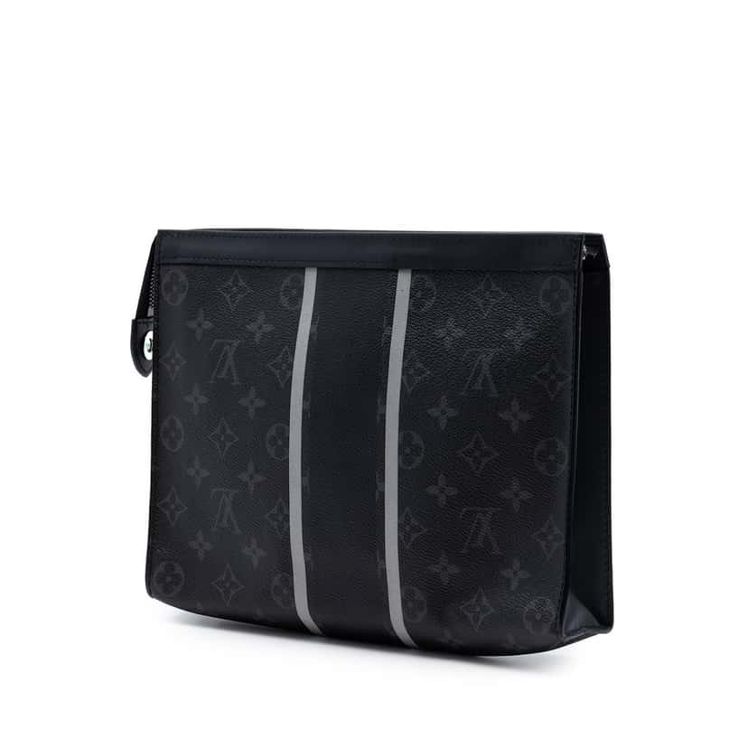 Louis Vuitton Fujiwara Monogram Eclipse Flash Pochette Voyage MM Black Very good condition - Back View