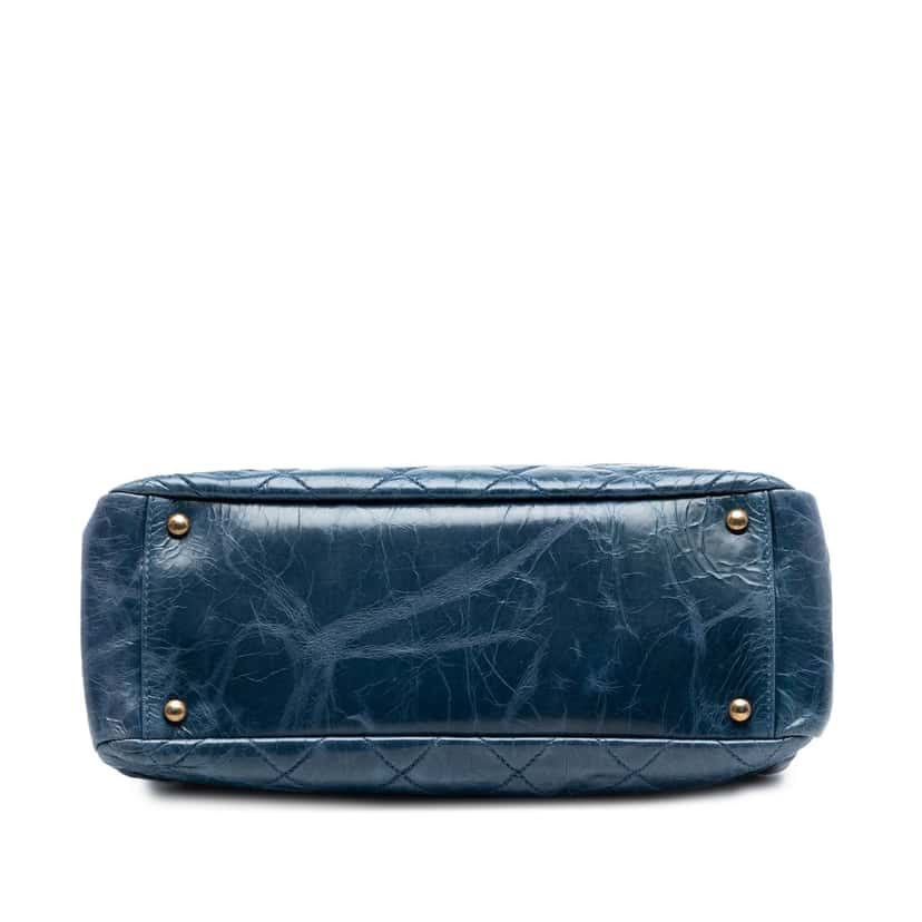 Chanel Quilted Aged Calfskin Reissue 2.55 Tote Blue Leather Very good condition - Inside View