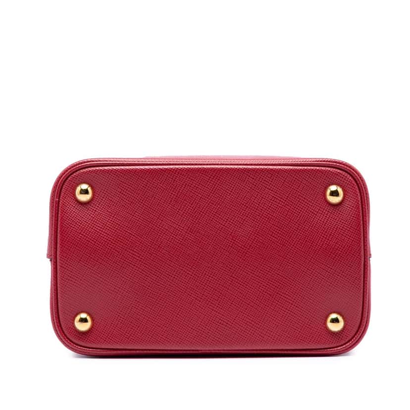 Prada Medium Saffiano Cuir Panier Satchel Red Leather Very good condition - Inside View