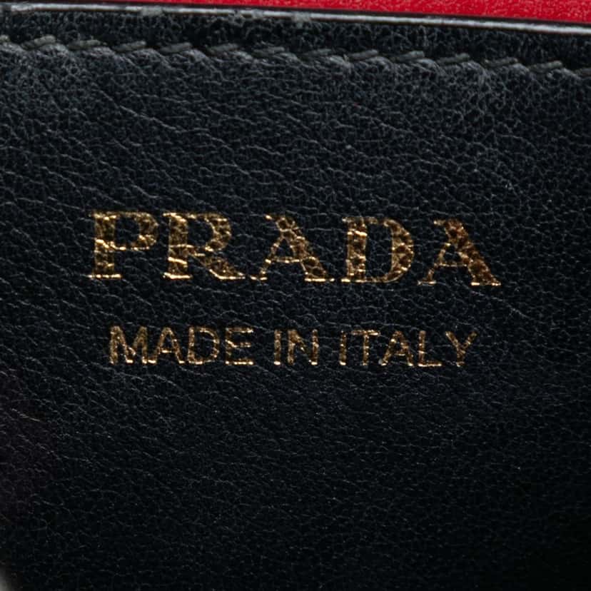 Prada Medium Saffiano Cuir Panier Satchel Red Leather Very good condition - Box View