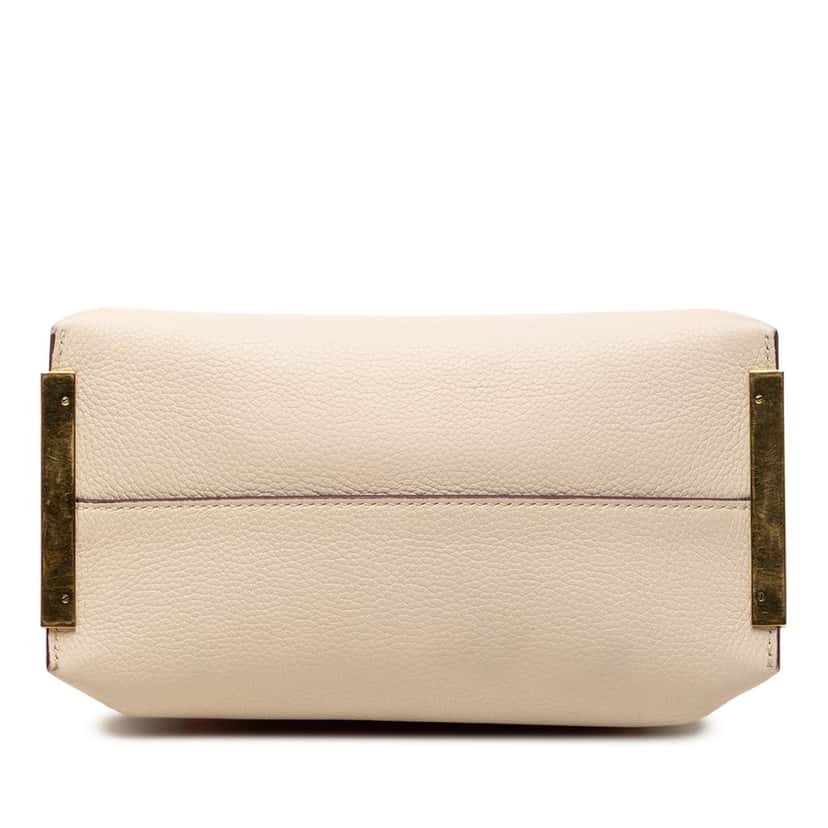 Chloé Small Tricolor Leather Clare Crossbody Beige Leather Very good condition - Inside View