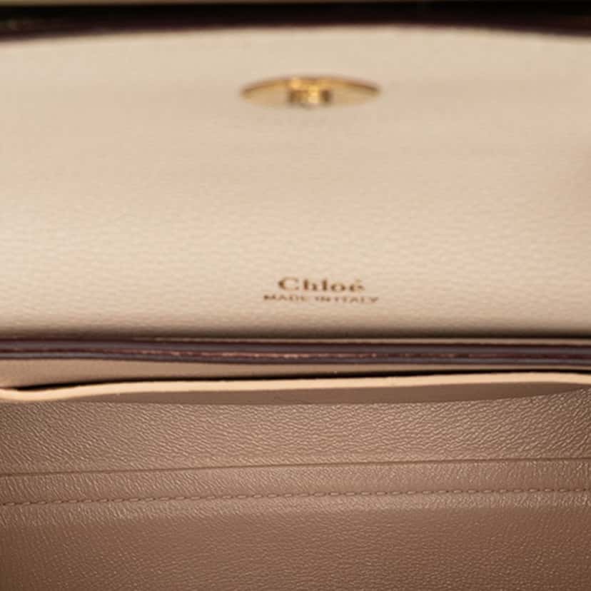 Chloé Small Tricolor Leather Clare Crossbody Beige Leather Very good condition - Model View