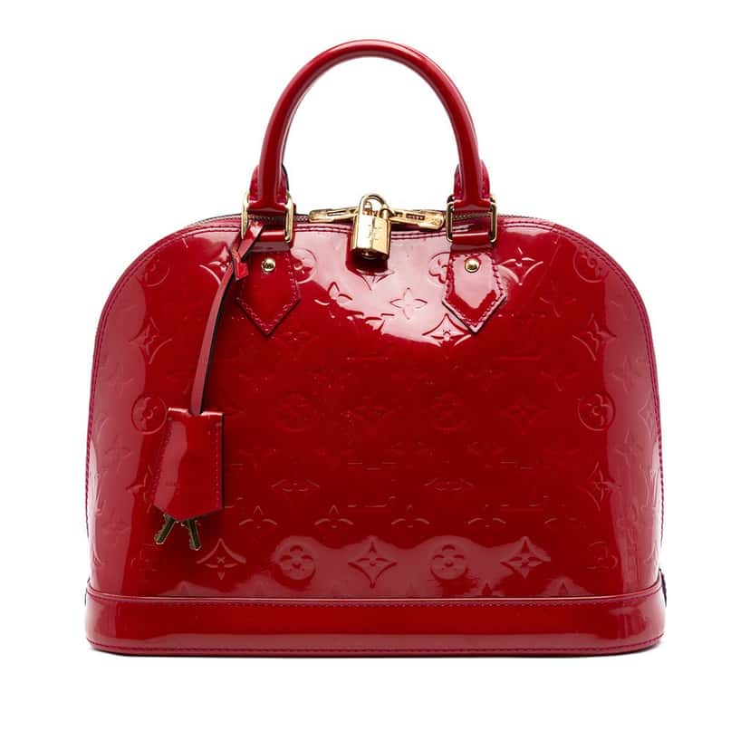 Louis Vuitton Monogram Vernis Alma PM Red Leather Very good condition - Front View