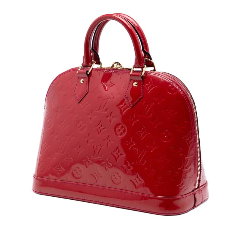 Louis Vuitton Monogram Vernis Alma PM Red Leather Very good condition - Back View