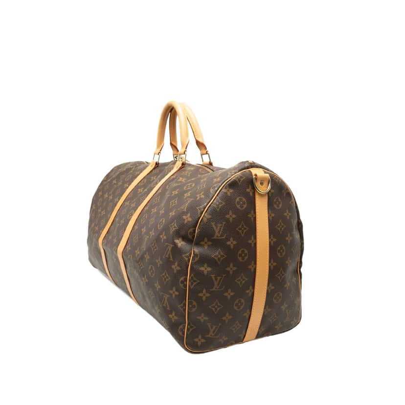 Louis Vuitton Monogram Keepall Bandouliere 55 Brown Good condition - Back View