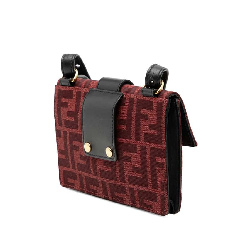 Fendi Zucca Canvas Convertible Baguette Pouch Red Very good condition - Back View
