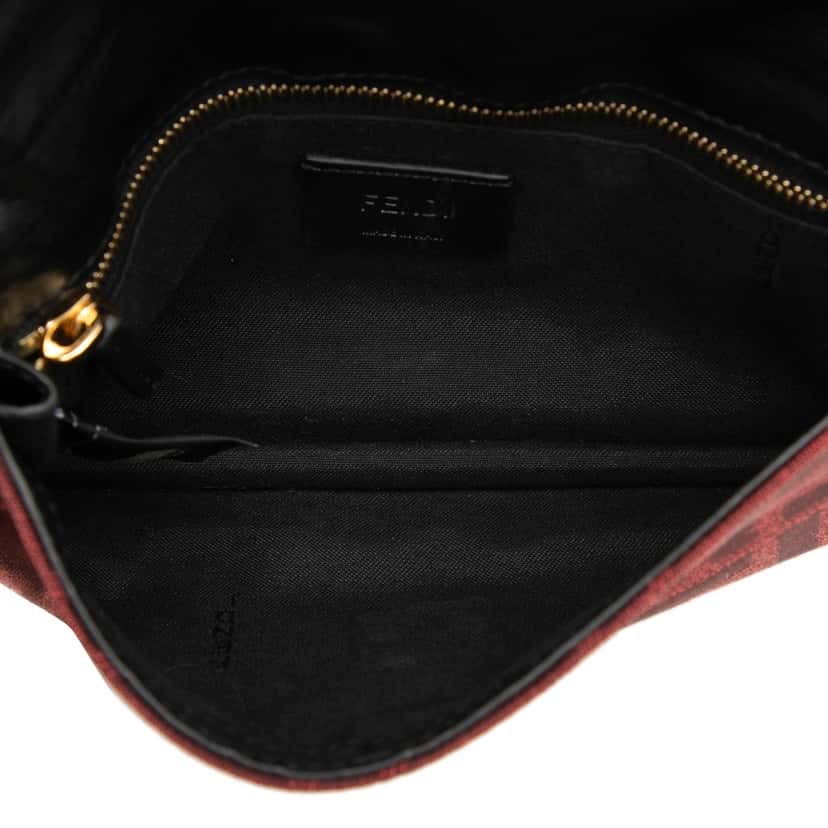 Fendi Zucca Canvas Convertible Baguette Pouch Red Very good condition - Model View