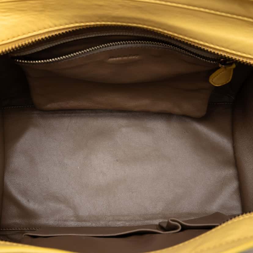 Celine Mini Leather Luggage Tote Yellow Leather Good condition - Model View