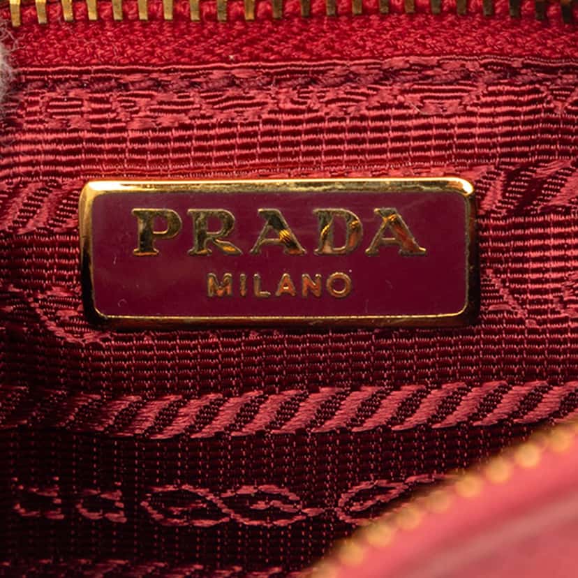 Prada Bicolor Saffiano Shoulder Bag Pink Leather Very good condition - Box View
