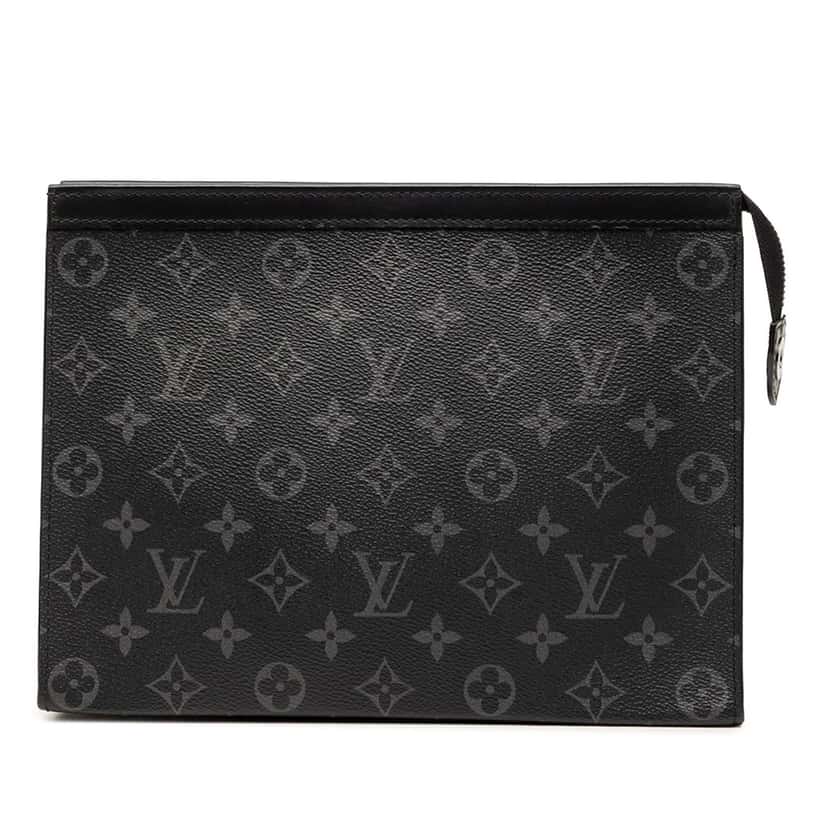 Louis Vuitton Monogram Eclipse Pochette Voyage MM Black Very good condition - Front View