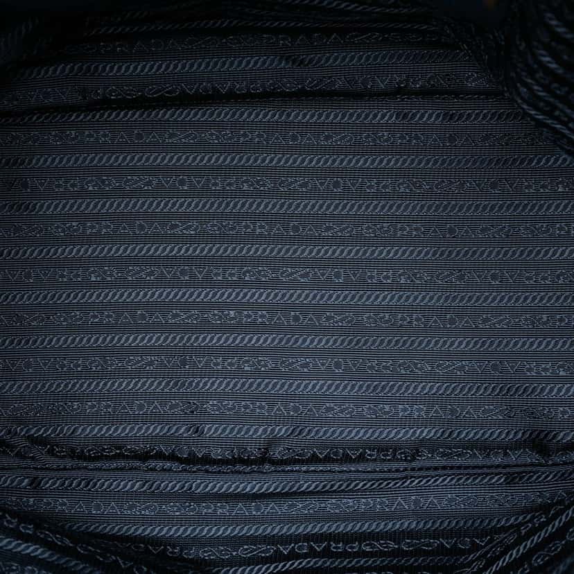 Prada Vitello Daino Side Pocket Convertible Tote Blue Leather Very good condition - Model View