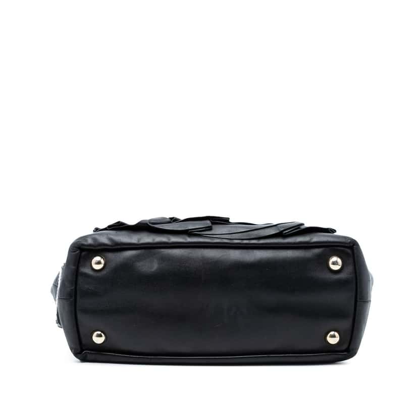 Valentino Small Nappa Petale Tote Black Leather Very good condition - Inside View