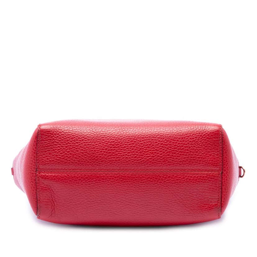 Gucci Mini Calfskin Swing Satchel Red Leather Very good condition - Inside View