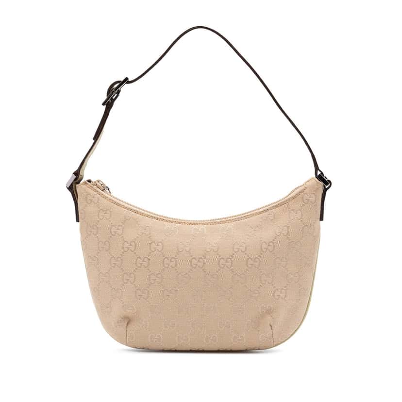 Gucci GG Canvas Shoulder Bag Beige Very good condition - Front View