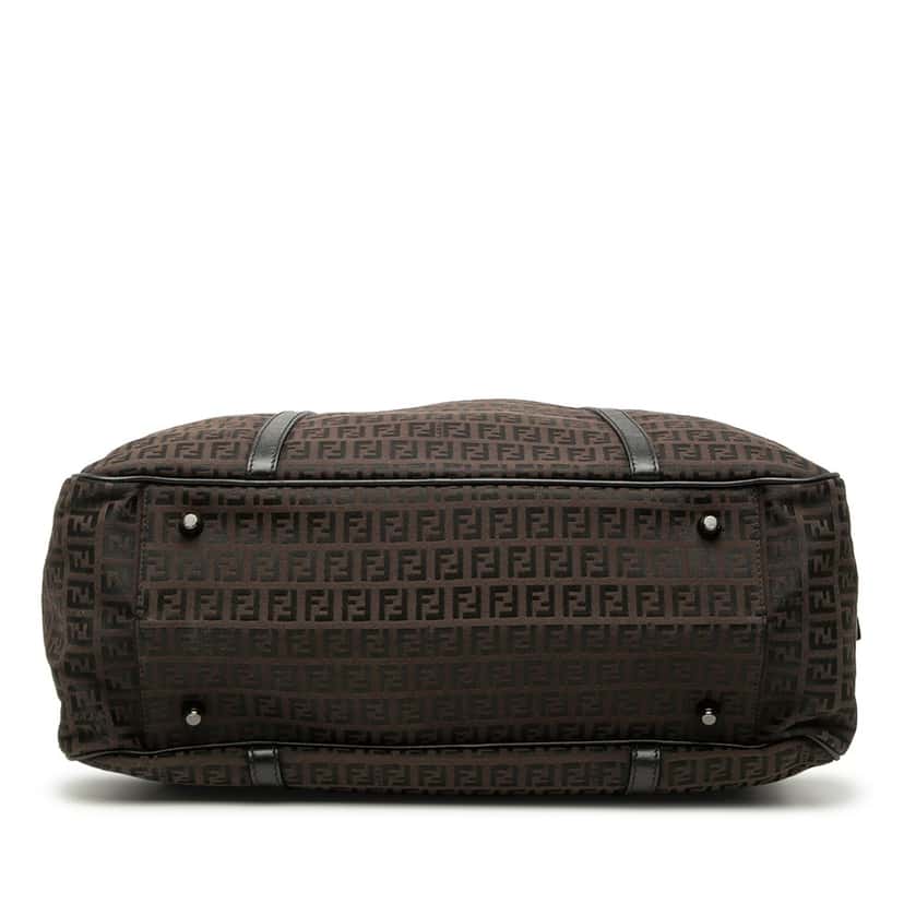 Fendi Zucchino Canvas Travel Bag Brown Very good condition - Inside View
