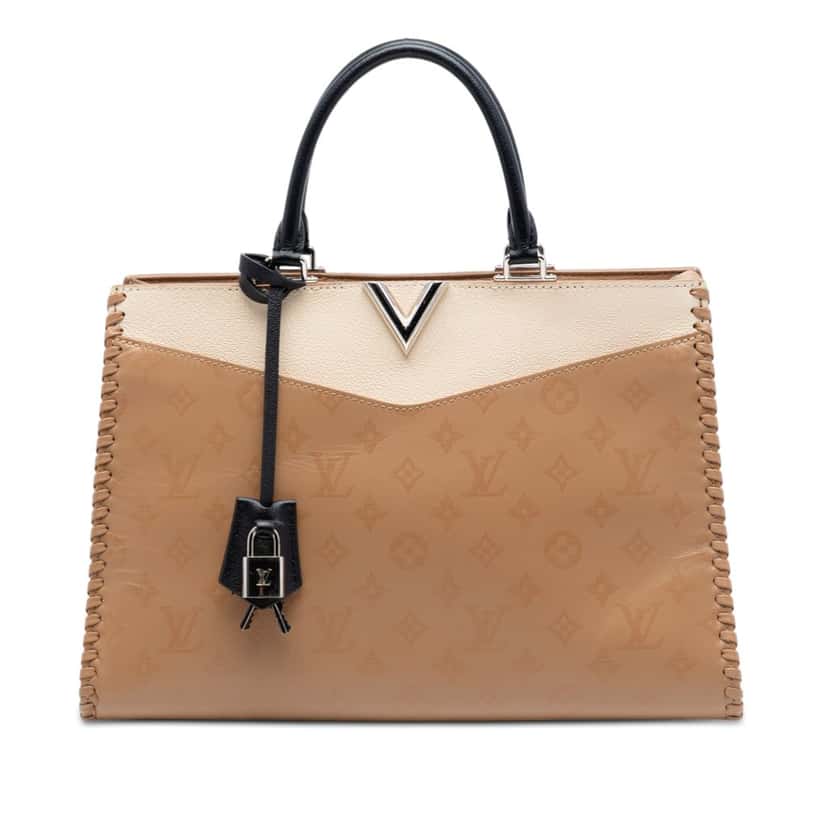 Louis Vuitton Monogram Very Leather Very Zipped Beige Leather Very good condition - Front View