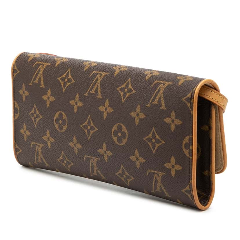 Louis Vuitton Monogram Pochette Twin GM Brown Very good condition - Back View