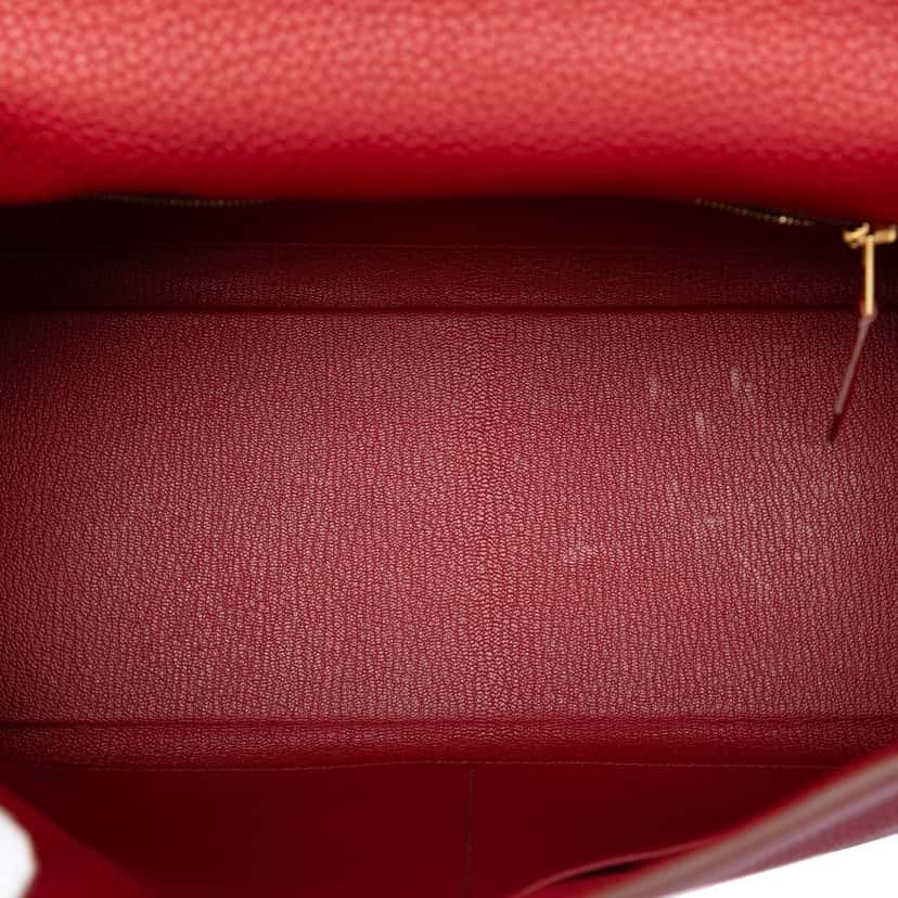 Hermès Clemence Kelly II Retourne 32 Red Leather Very good condition - Model View