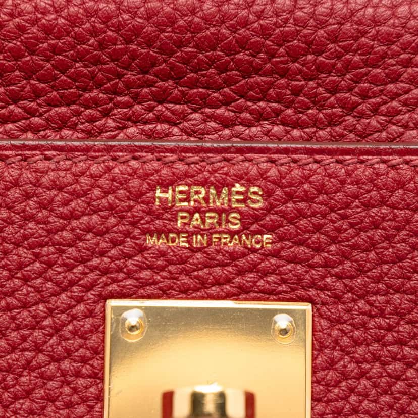 Hermès Clemence Kelly II Retourne 32 Red Leather Very good condition - Box View