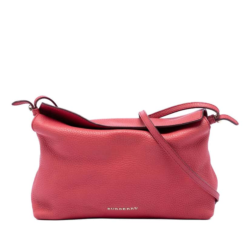 Burberry Grained Calfskin Leah Crossbody Pink Leather Very good condition - Front View