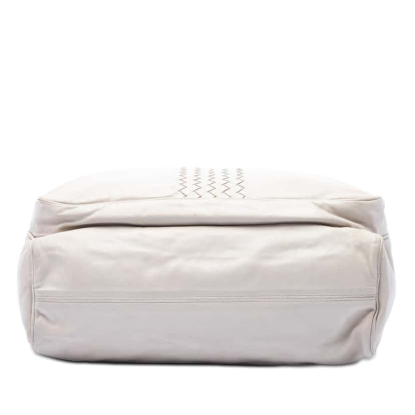 Bottega Veneta Intrecciato Trimmed Nappa Business Bag White Leather Very good condition - Inside View