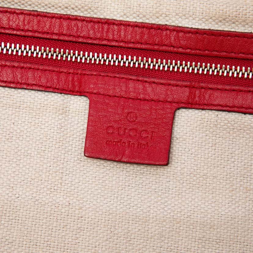 Gucci Large Leather Soho Working Tote Red Leather Very good condition - Box View