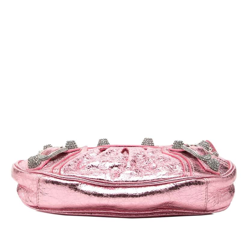 Balenciaga Metallic Lambskin Motocross Le Cagole XS Pink Leather Very good condition - Inside View