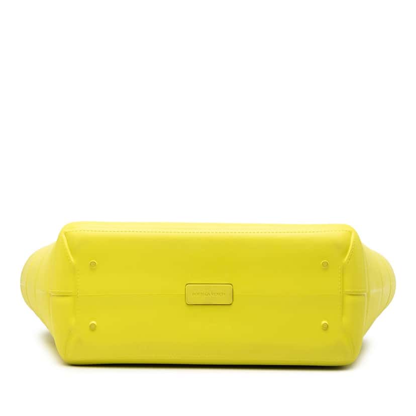 Bottega Veneta Medium Matte Rubber Arco Tote Yellow Very good condition - Inside View