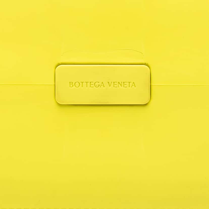 Bottega Veneta Medium Matte Rubber Arco Tote Yellow Very good condition - Box View