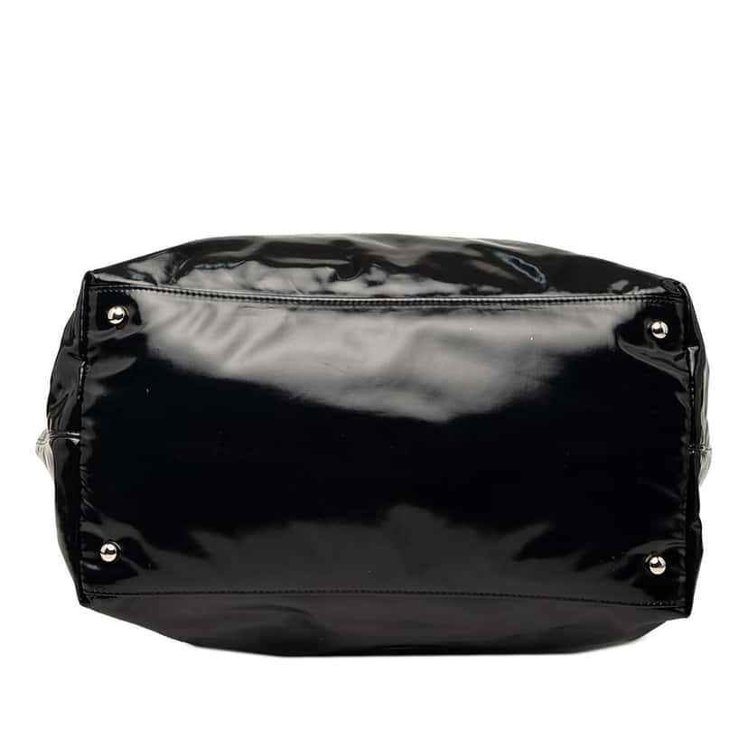 Chanel Coated Canvas La Pausa Bay Shopping Satchel Black Very good condition - Inside View