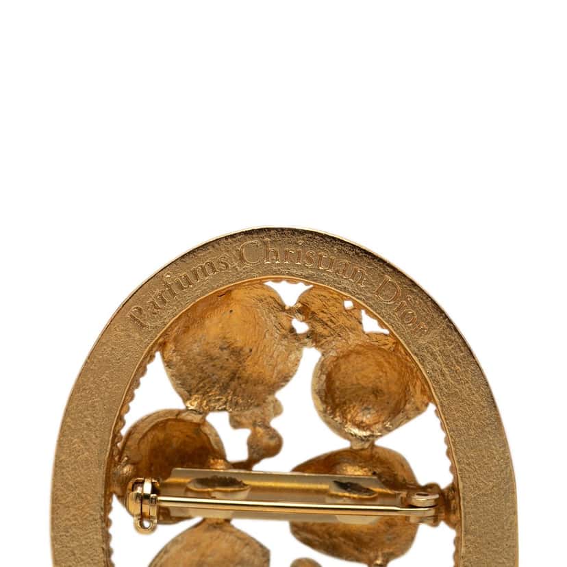 Dior Gold Plated Perfume Bottle Brooch Gold Metal Very good condition - Inside View