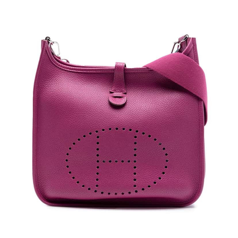 Hermès Clemence Evelyne I PM Purple Leather Very good condition - Front View