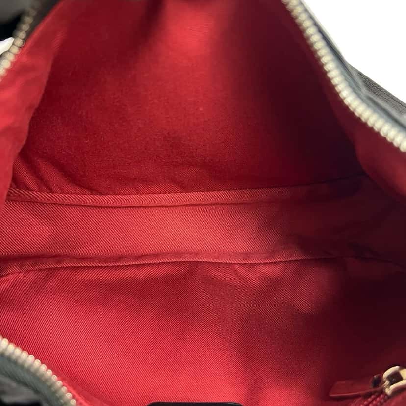 Ferragamo Gancini Canvas Shoulder Bag Black Very good condition - Model View