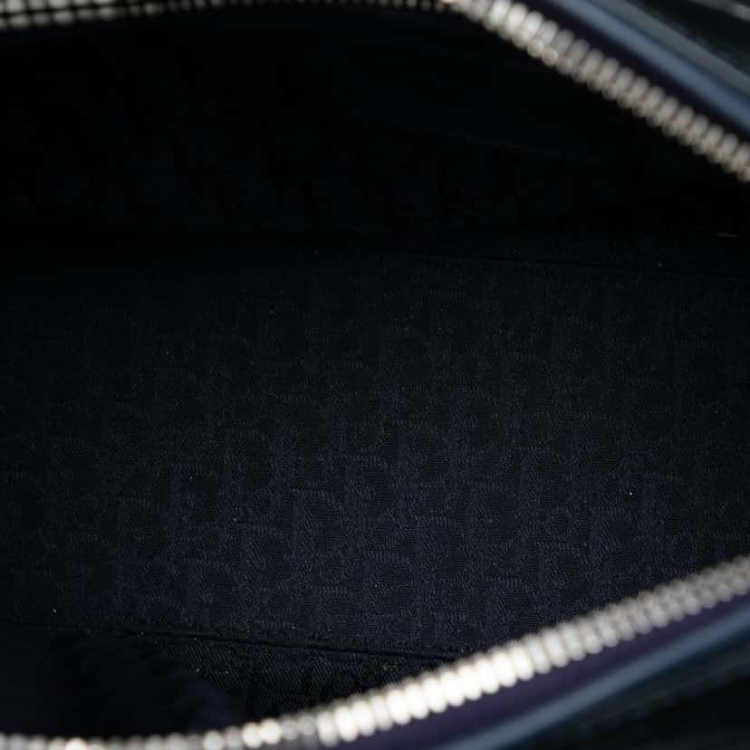Dior Medium Patent Cannage Lady Dior Blue Leather Very good condition - Model View