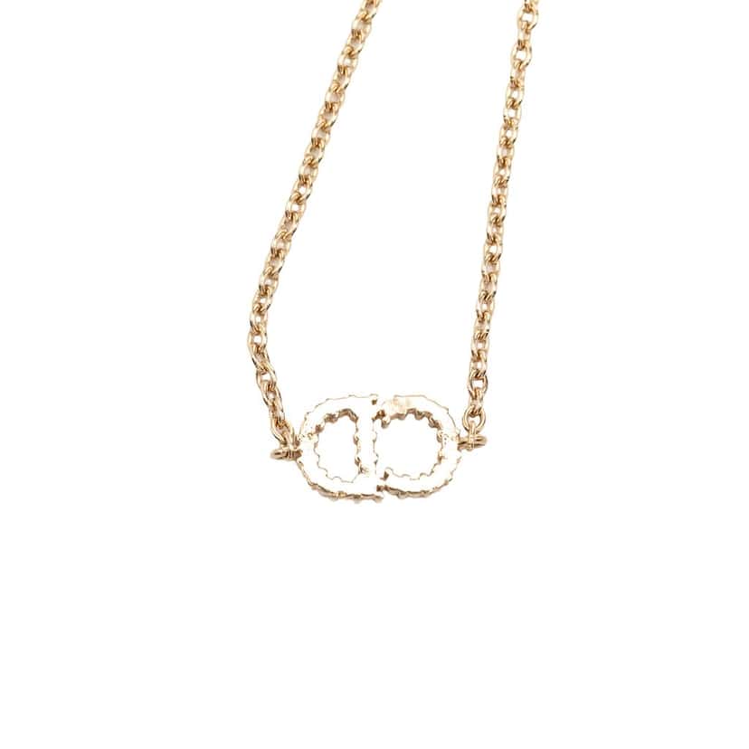 Dior Gold Plated Strass CD Logo Bracelet Gold Metal Very good condition - Back View