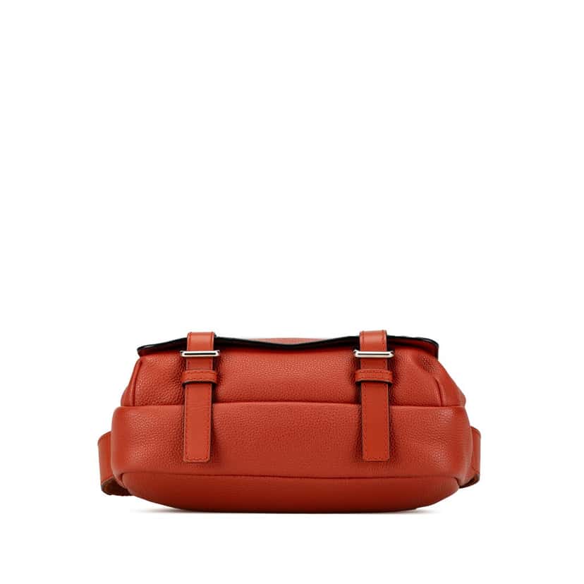 LOEWE XS Military Messenger Bag Orange Leather Very good condition - Inside View