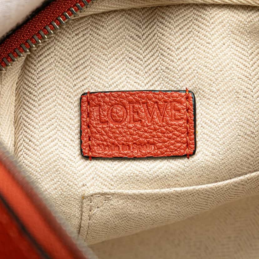 LOEWE XS Military Messenger Bag Orange Leather Very good condition - Box View