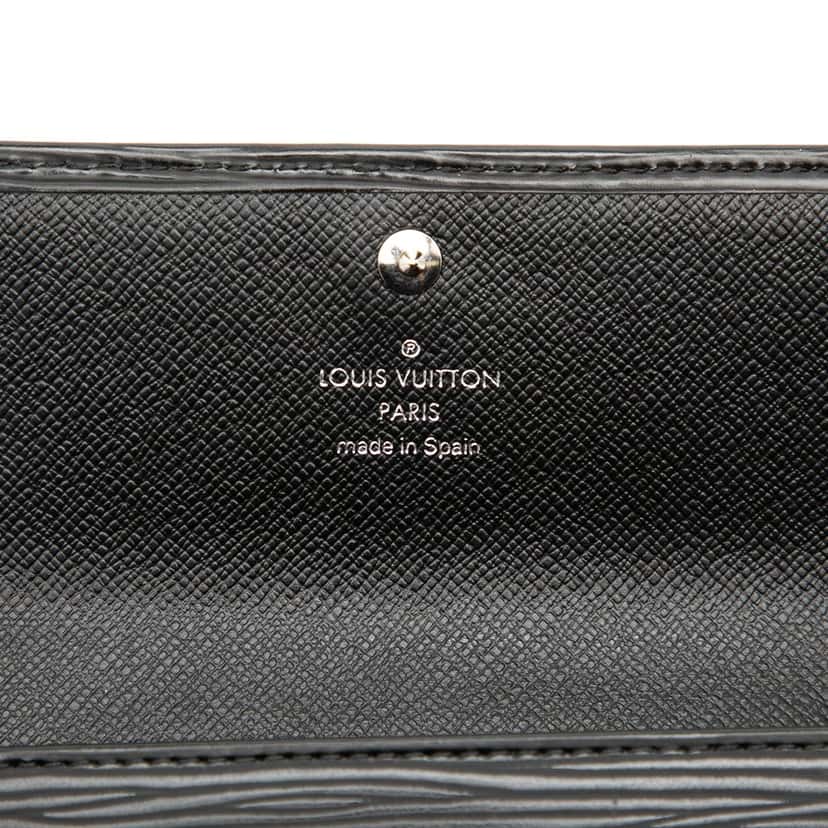 Louis Vuitton Epi Sarah Long Wallet Black Leather Very good condition - Box View