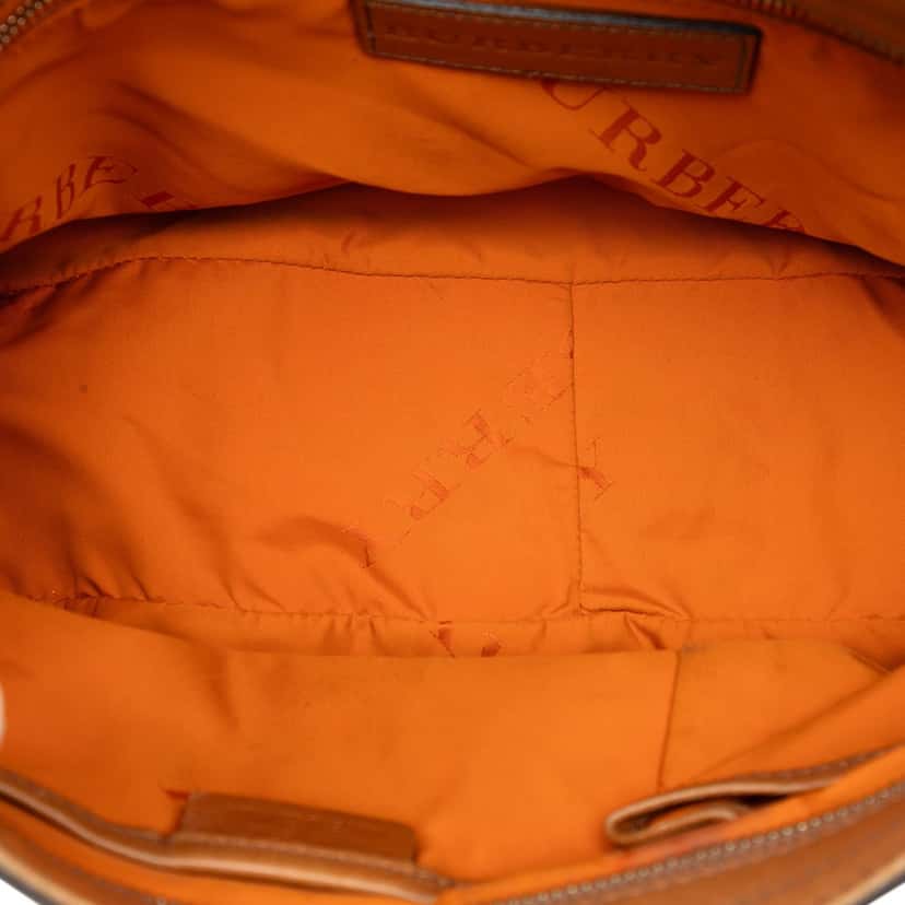Burberry Mega Check Canvas and Leather Belted Crossbody Brown Very good condition - Model View