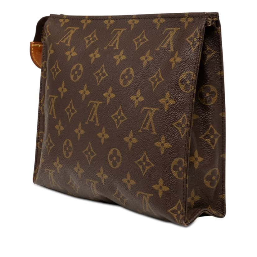 Louis Vuitton Monogram Toiletry Pouch 26 Brown Very good condition - Back View