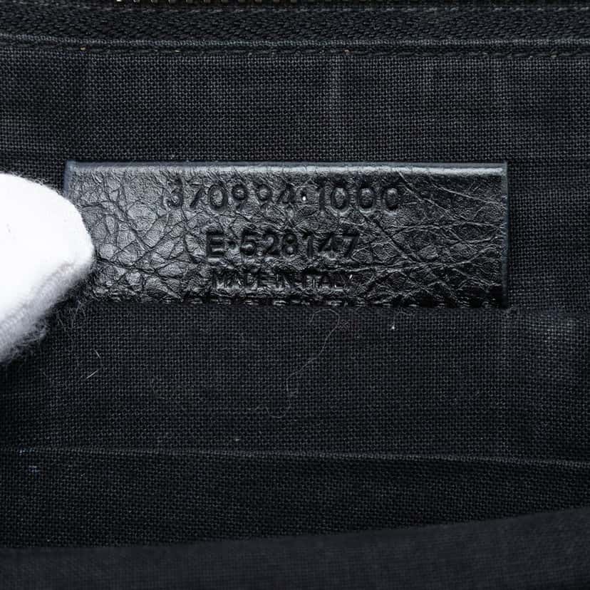 Balenciaga Lambskin Motocross Giant 12 Zip Around Flat Clutch Black Leather Very good condition - Box View