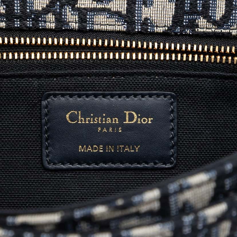 Dior Oblique Canvas 30 Montaigne Clutch With Chain Blue Very good condition - Box View
