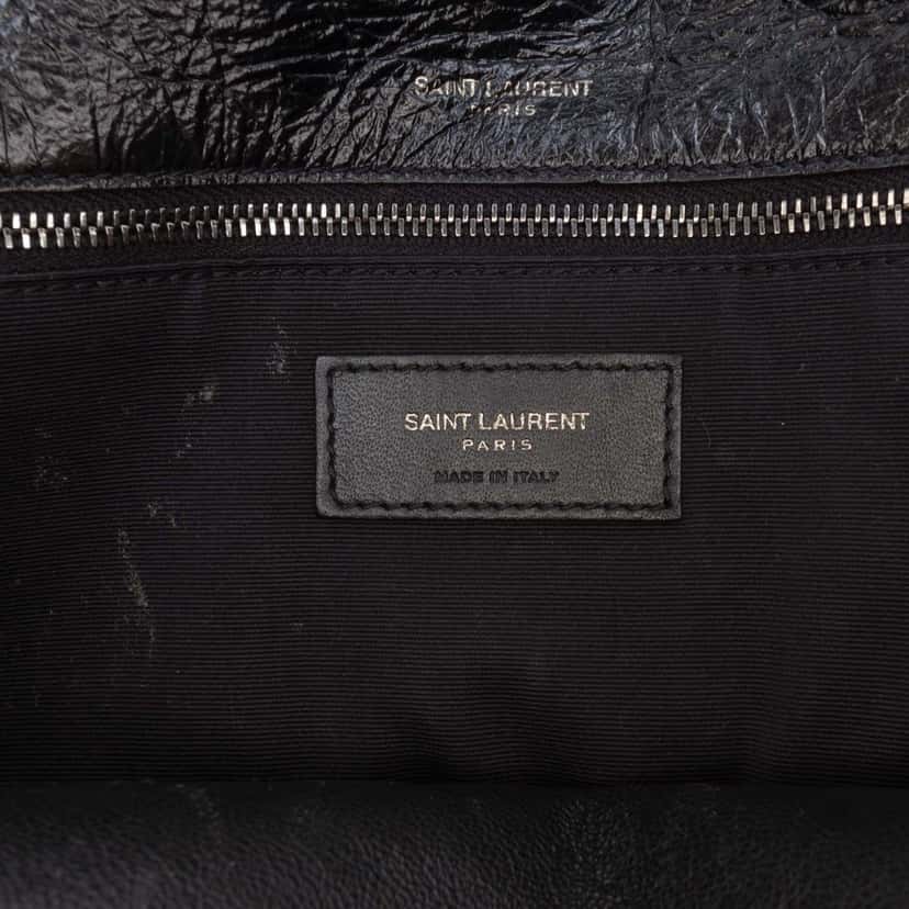 Saint Laurent Medium Crinkled Calfskin Niki Black Leather Very good condition - Box View