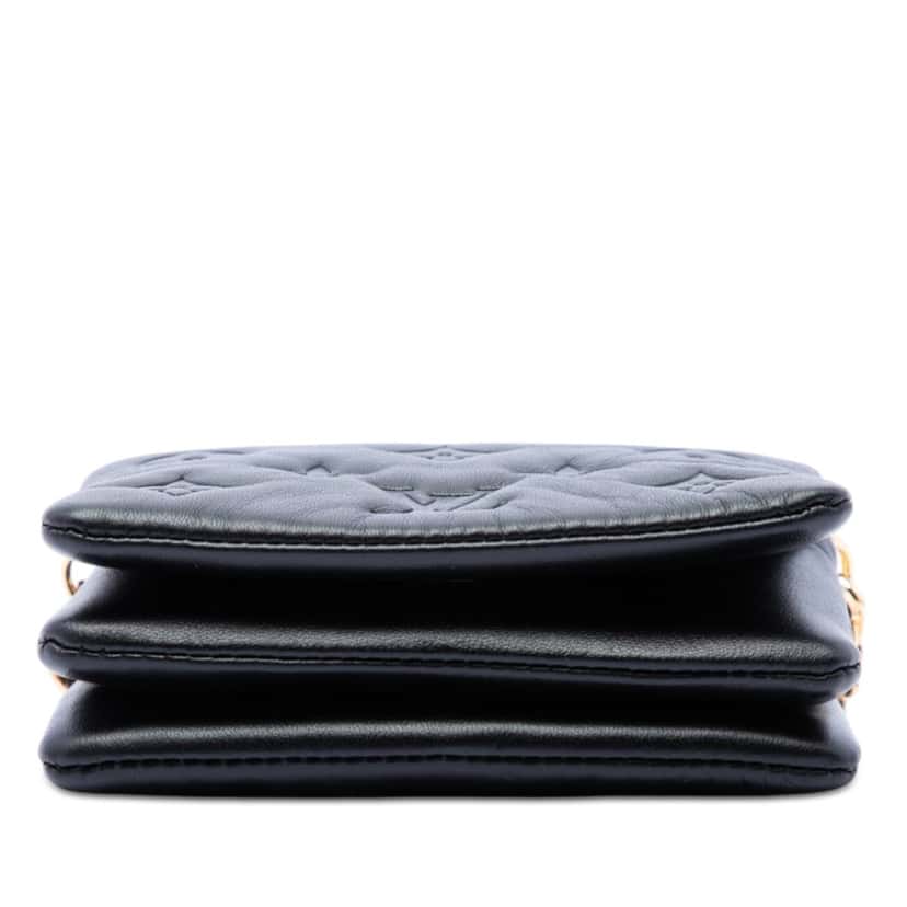 Louis Vuitton Monogram Embossed Puffy Lambskin Coussin Belt Bag Black Leather Very good condition - Inside View