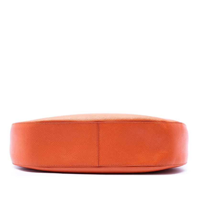 Prada Saffiano Lux Shoulder Bag Orange Leather Very good condition - Inside View