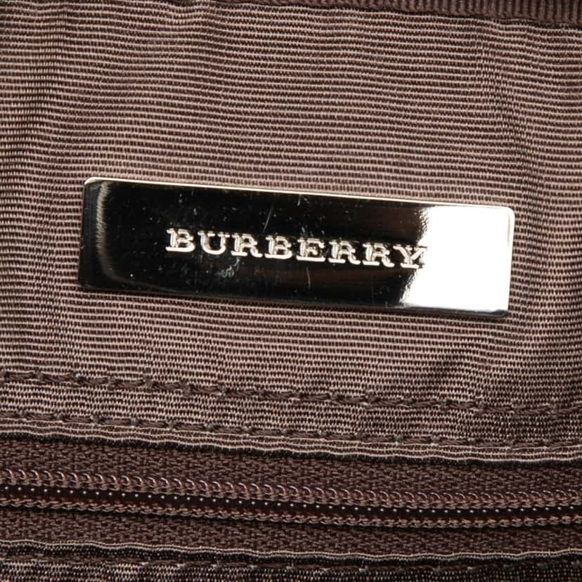 Burberry House Check Canvas Satchel Beige Very good condition - Box View