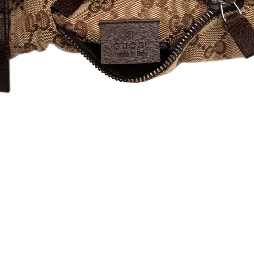 Gucci GG Canvas Double Pocket Belt Bag Beige Very good condition - Box View