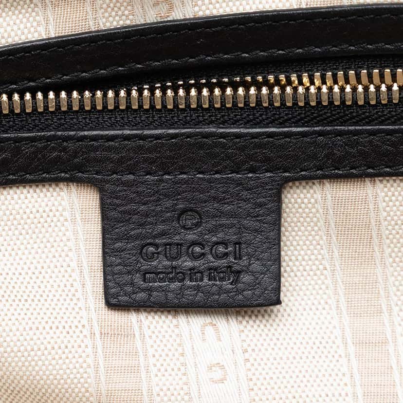 Gucci Leather Soho Convertible Tote Black Leather Very good condition - Box View