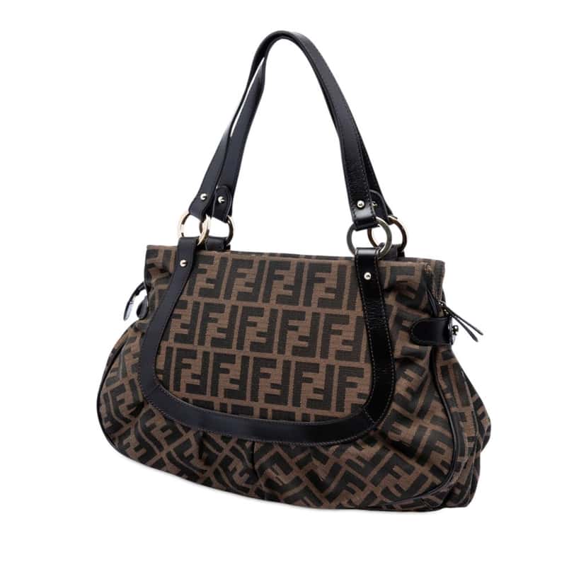 Fendi Medium Zucca Canvas Chef Shopper Tote Brown Very good condition - Back View